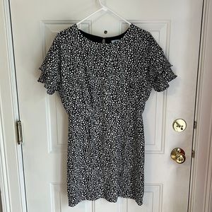 She + Sky Black White Dotted Dress